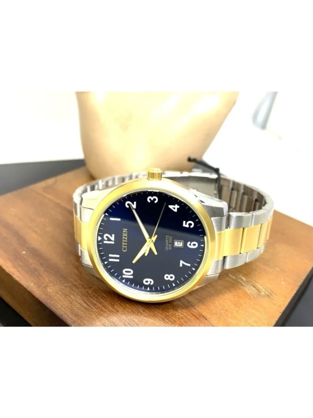 Citizen Men's Watch BI1036-57L Quartz Blue Dial Two Tone Stainless Steel 42mm